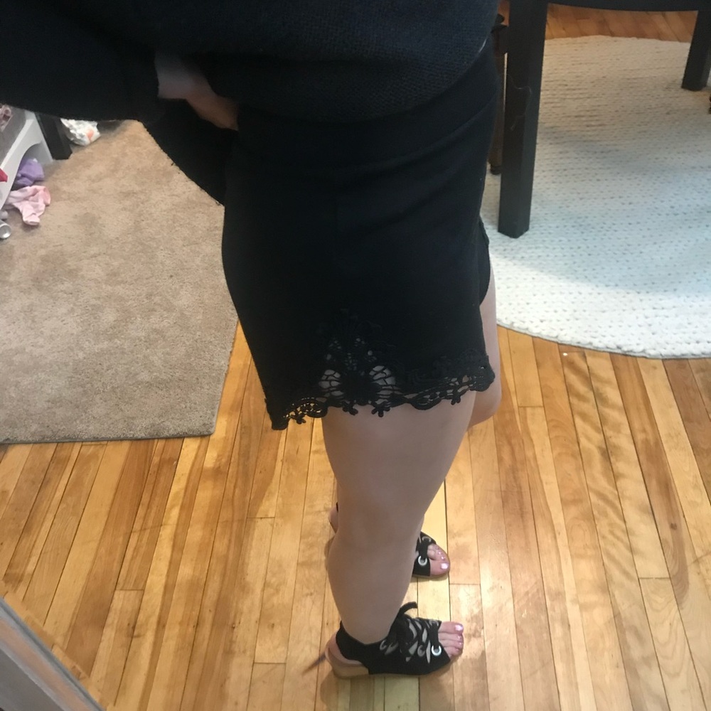 Women’s Urban outfitters Black dress shorts with floral detail